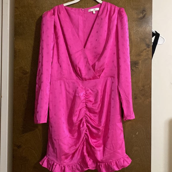 Phoenix Jacquard Satin Polka Dot Mini Dress - Picture 3 of 3